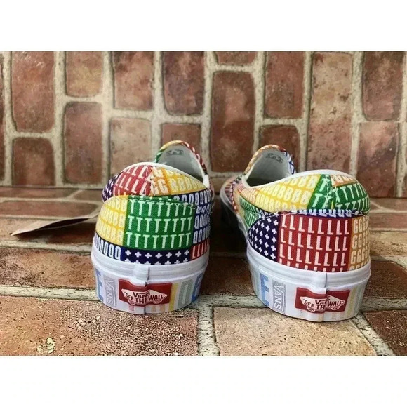 VANS Classic Slip On PRIDE LGBTQ+ Men Women Multicolor Rainbow Sz 8 main image 10